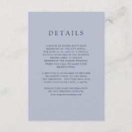 Blue Bouquet | Angaben zum Hochzeitgast Begleitkarte