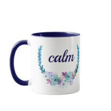 Blue Bouquet Calm Kaffee Morning Tasse