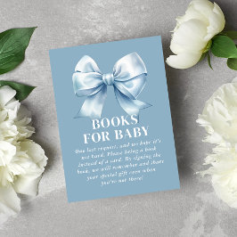 Blue Bow Baby Boy Elegant Books for Baby Begleitkarte