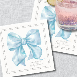 Blue Bow Baby Dusche Serviette