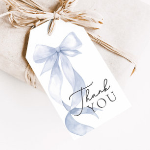 Blue Bow Baby Dusche Vielen Dank für Ihr Interesse Geschenkanhänger