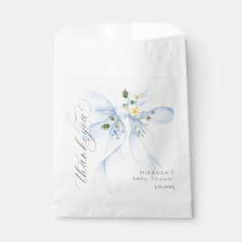 Blue Bow Baby in Bloom floral vielen Dank Geschenktütchen