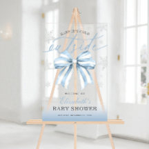 Blue Bow Baby seine kalte Außendusche Begrüßung