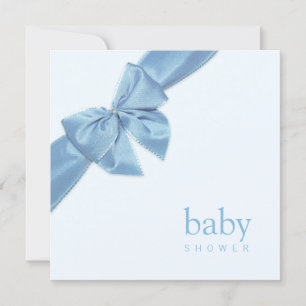 Blue Bow Baby Showeinladung Einladung