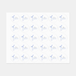 Blue Bow Baby Shower Einladung, Boy Baby Dusche Etiketten