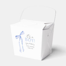 Blue Bow Baby Shower Einladung, Boy Baby Dusche