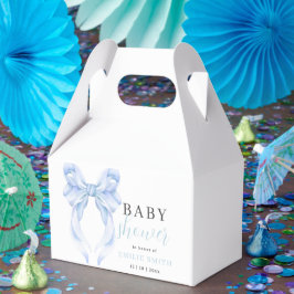 Blue Bow Baby Shower Einladung, Boy Baby Dusche Geschenkschachtel
