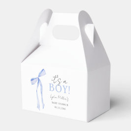 Blue Bow Baby Shower Einladung, Boy Baby Dusche Geschenkschachtel