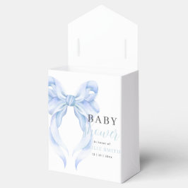 Blue Bow Baby Shower Einladung, Boy Baby Dusche Geschenkschachtel