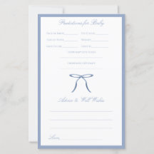 Blue Bow Baby Shower Ratschläge und Vorhersagen Sp