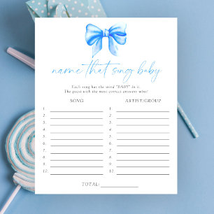 Blue-Bow-Babydusche Name des Liegespiels