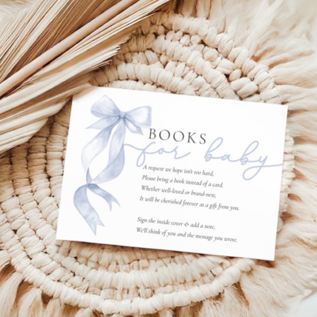 Blue Bow Books for Baby Shooter Begleitkarte (Von Creator hochgeladen)