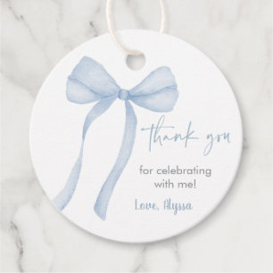 Blue Bow Boy Baby Dusche Geschenkanhänger
