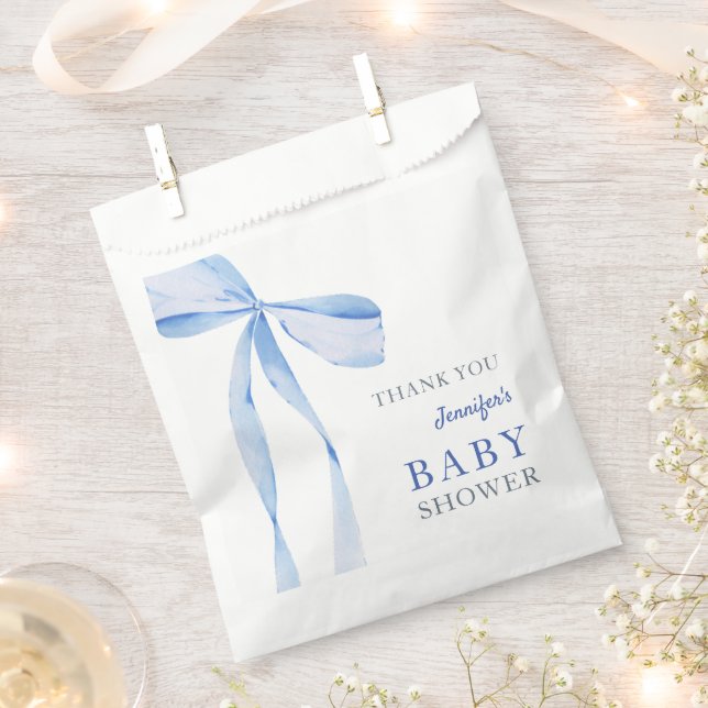 Blue Bow Boy Baby Dusche Geschenktütchen (Ausgeschnitten)