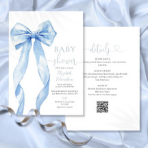 Blue Bow Boy Baby Dusche in einem