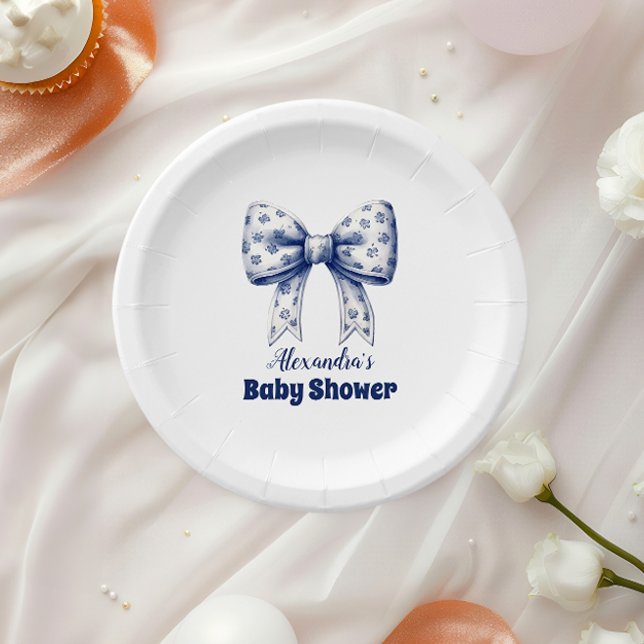 Blue Bow Boy Pappteller (Von Creator hochgeladen)