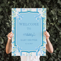 Blue Bow Boy Shabby Chic Baby Dusche Willkommen