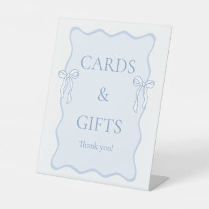 Blue Bow Brautparty Cards & Geschenke Sockelschild