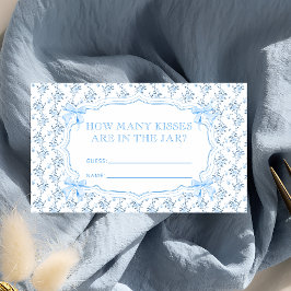 Blue Bow Brautparty Rezept für die Braut Begleitkarte