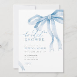 Blue Bow Bridal Dusche Einladung etwas Blau