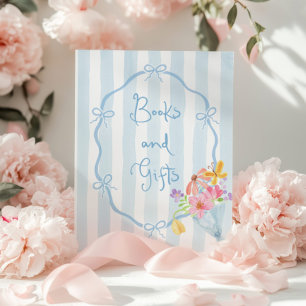 Blue Bow Bücher und Geschenke whimsical Blumenkohl Poster