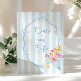 Blue Bow Cards und Geschenke whimsical Blumen Poster