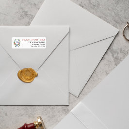 Blue Bow Coastal Weihnachts Nautical Monogram Labe