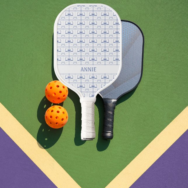 Blue Bow Coquette Chinoiserie Pickleball Paddle (Von Creator hochgeladen)