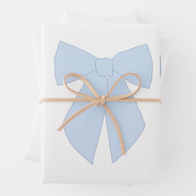 Blue Bow Coquette Geschenkpapier Set (Beispiel)
