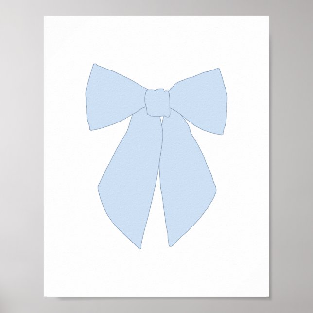 Blue Bow Coquette Poster (Vorne)