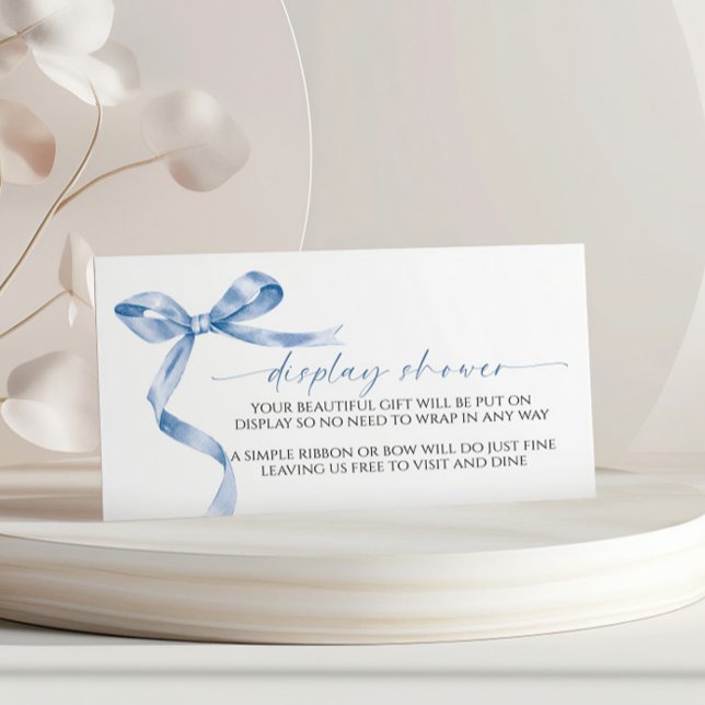 Blue Bow Display Baby Shooting-Abschlusskarte Begleitkarte (Von Creator hochgeladen)