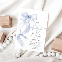 Blue Bow Es ist eine Baby-Dusche