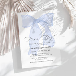 Blue Bow Es ist eine Boy Baby Shower Einladung