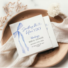 Blue Bow etwas Blau, bevor ich Brautparty Serviette