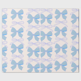Blue Bow Geschenk Wrap Baby Duschgeschenk Wrap Geschenkpapier