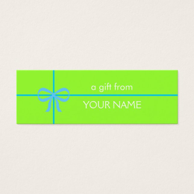 BLUE BOW GIFT TAG (Vorderseite)