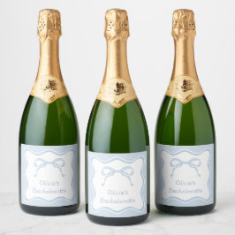 Blue Bow Junggeselinnen-Abschied Champagne