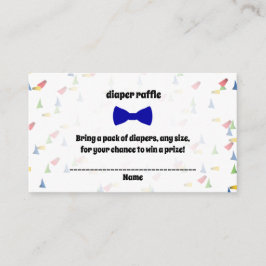 Blue Bow Krawatte Baby Boy Dusche Windeln Raffelka Begleitkarte