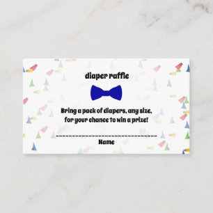 Blue Bow Krawatte Baby Boy Dusche Windeln Raffelka Begleitkarte
