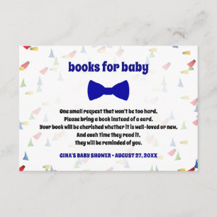 Blue Bow Krawatte Baby Boy Showbuchkarten Begleitkarte