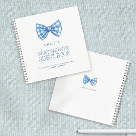Blue Bow Krawatte Baby Showbook Notizbuch