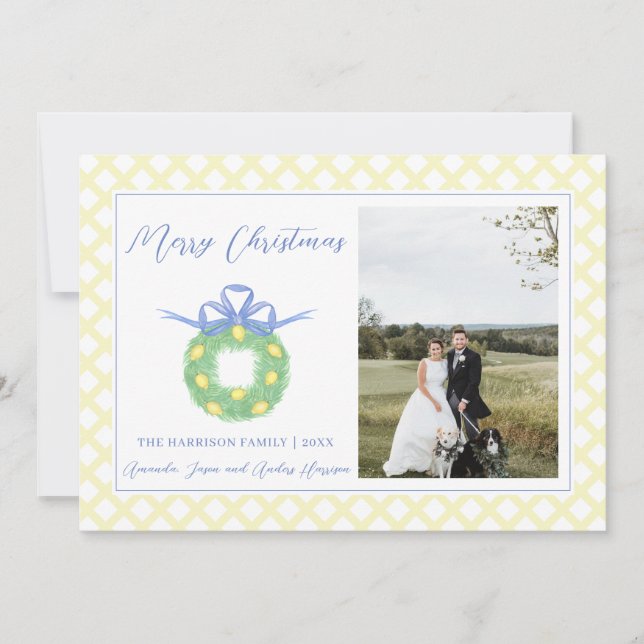 Blue Bow Küste Weihnachten Grandmillenial Foto H (Vorderseite)