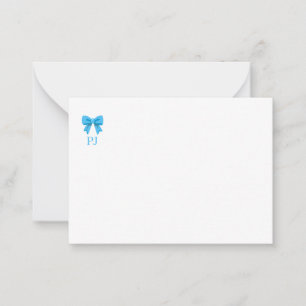 Blue Bow Mitteilungskarte
