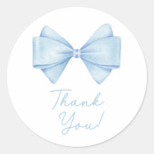 Blue Bow Modern Boy Baby Dusche