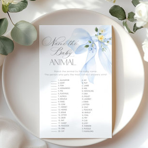 Blue Bow Name Babydusche