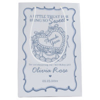 Blue Bow Retro Herz Coquette Cake Geburtstag