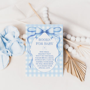 Blue Bow Ribbon Books für Baby Watercolor Begleitkarte