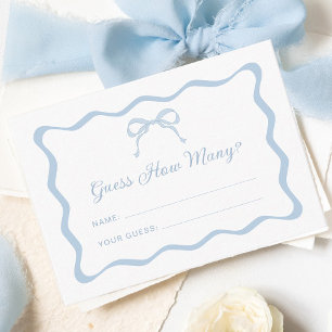 Blue Bow schätzt, wie viele Spiele Begleitkarte