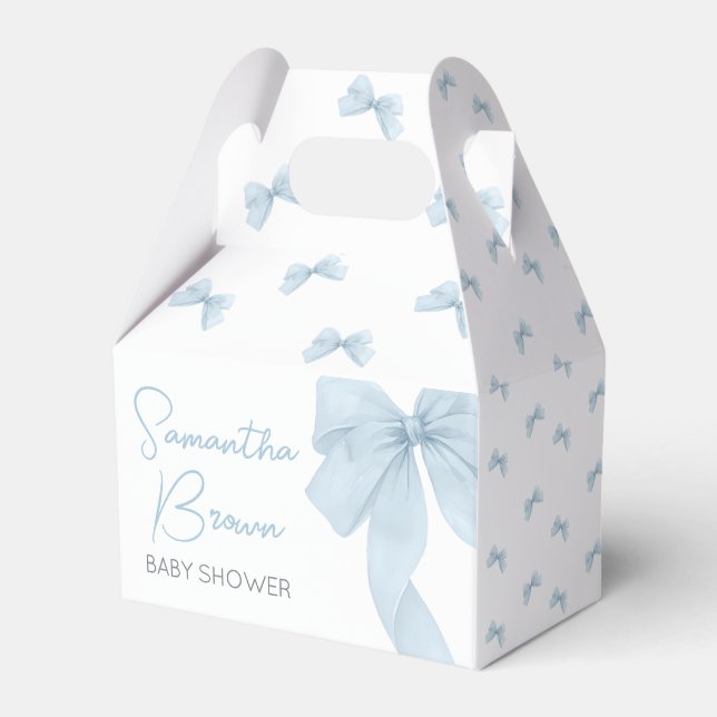 Blue Bow seine Baby-Dusche Geschenkschachtel (Vorderseite)
