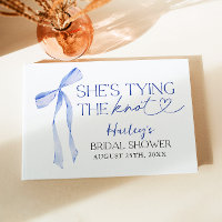 Blue Bow Shes binden das Brautparty des Knotens